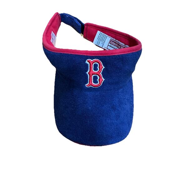 VINTAGE BOSTON RED SOX American Needle Quality Headgear Terry Cloth Sun Visor - Picture 1 of 7